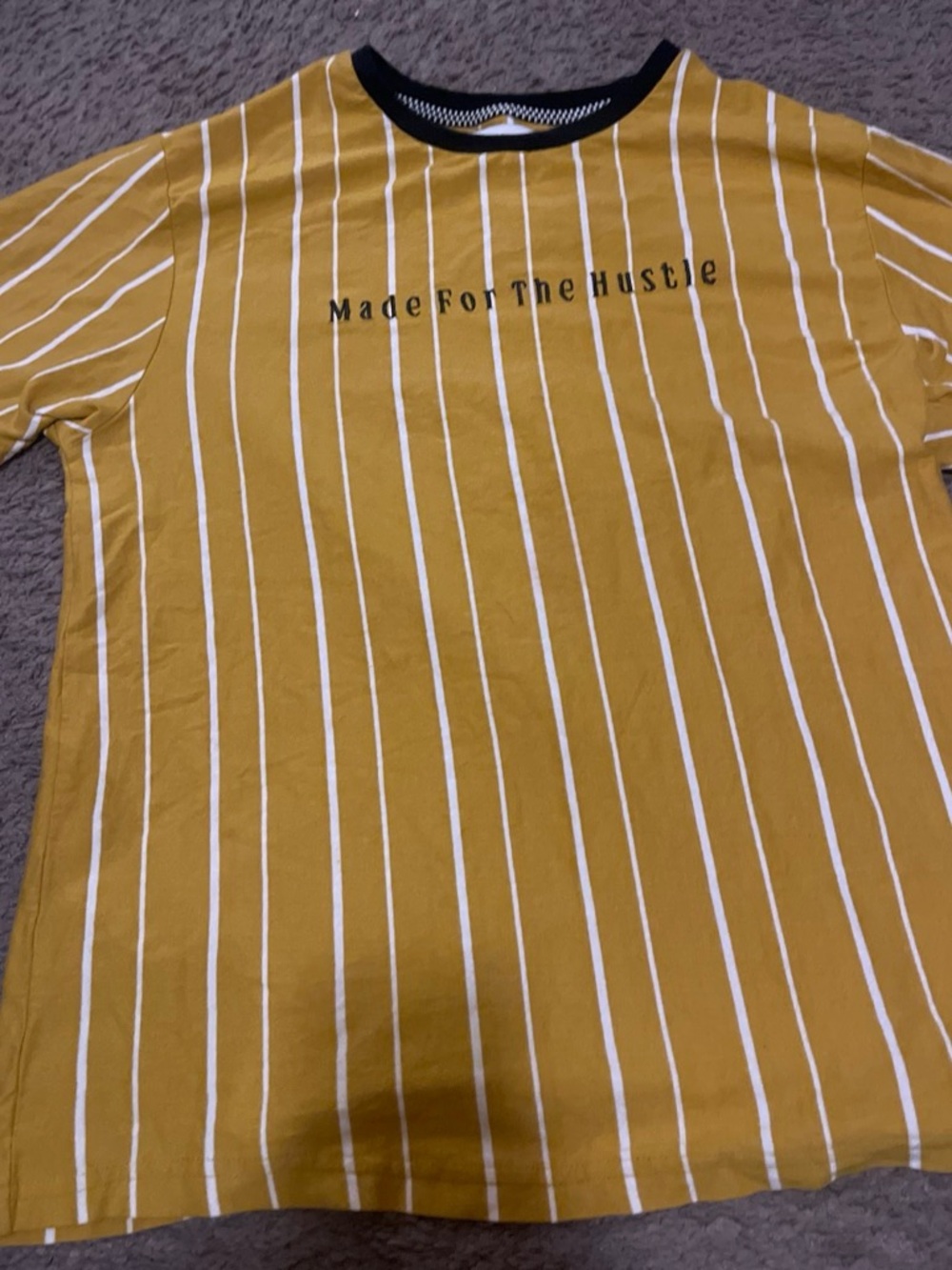 Sovereign Code Mustard Yellow Stripe Tee with Black Trim